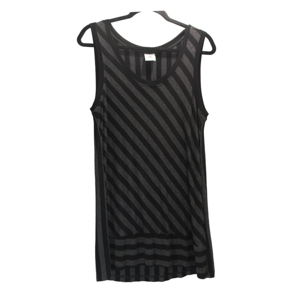 Cabi Align Tank Tunic Gray and Black size M